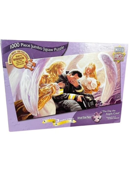 Master Pieces Other - The Day The Angels Cried 1000 Piece Jumbo Jigsaw Puzzle *Incomplete*